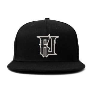 Black Flat Bill Cap - FL Monogram