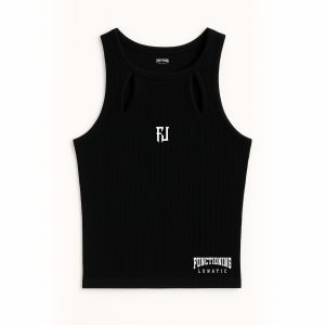 Black Ribbed Tank Top