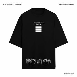 Lunatic Barcode Oversized Tee (Black)
