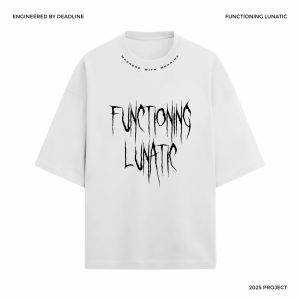Distorted Lunacy Oversized Tee (White)