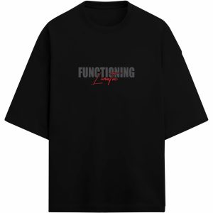 Black Oversized T-shirt - Front Logo